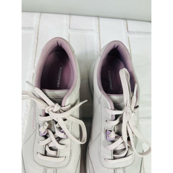 New Rockport lilac leather sneakers size 7.5 - Picture 5 of 10